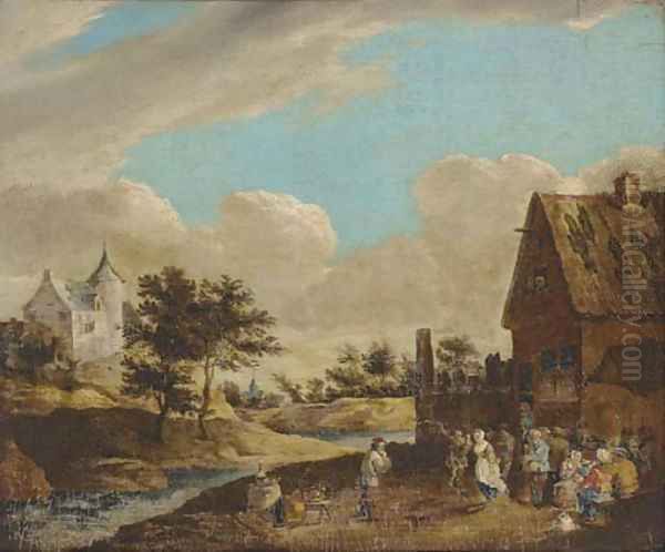 A village kermesse Oil Painting by David The Younger Teniers