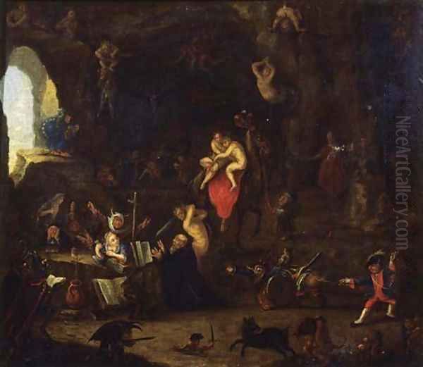 The Temptation of Saint Anthony 2 Oil Painting by David The Younger Teniers