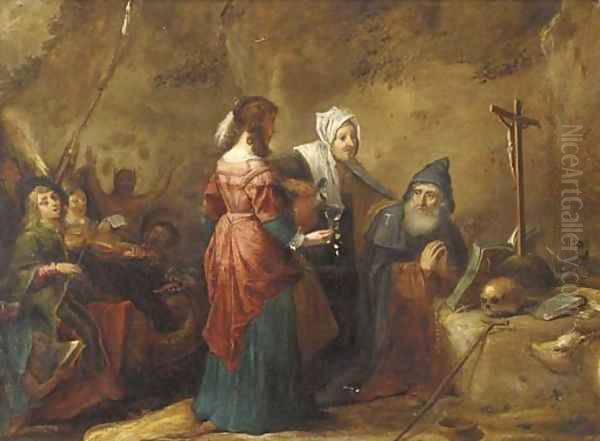 The Temptation of Saint Antony Oil Painting by David The Younger Teniers