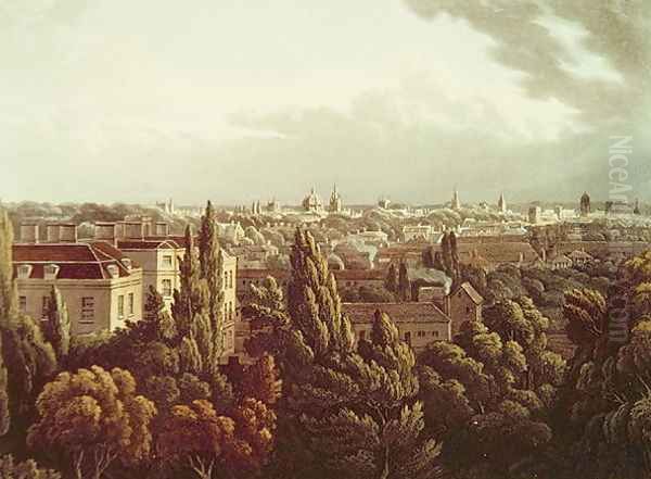 View of Oxford from the Gallery in the Observatory, engraved by J. Bluck, 1st July 1814 Oil Painting by William Turner