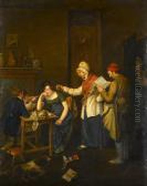 An Indiscretion Oil Painting by Sir David Wilkie