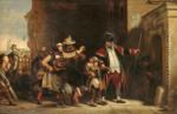 The Parish Beadle Oil Painting by Sir David Wilkie