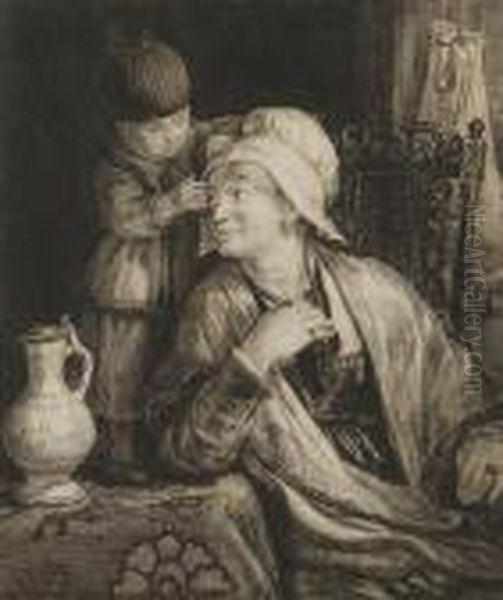 Mother And Child Oil Painting by Sir David Wilkie