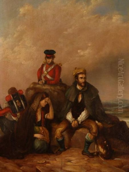 Soldiers Guarding A Handcuff Prisoner Oil Painting by Sir David Wilkie