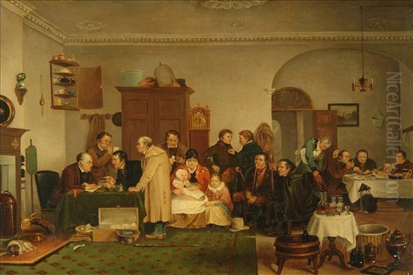 The Rent Day Oil Painting by Sir David Wilkie