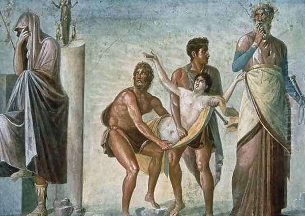 The Sacrifice of Iphigenia, from the House of the Tragic Poet, 1st century AD Oil Painting by Timante