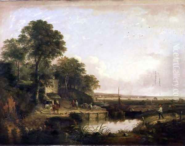 Lime Kilns Oil Painting by William Traies