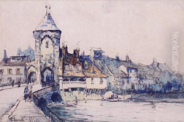 Moret Sur Long La Vieille Porte Oil Painting by Frank Will