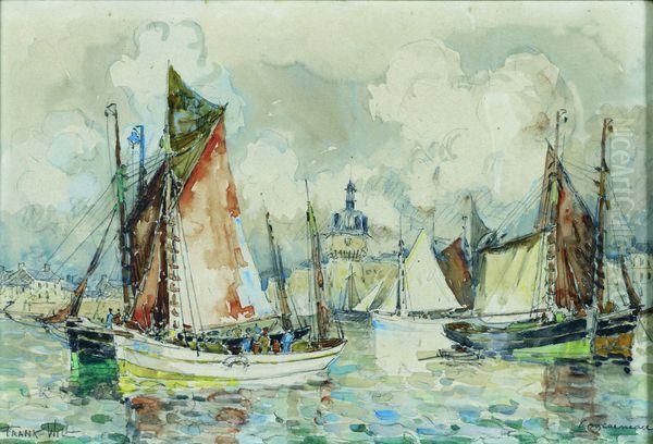 Voiliers A Concarneau Oil Painting by Frank Will