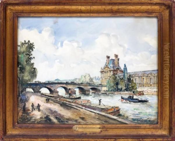  Pont Du Carrousel  Oil Painting by Frank Will