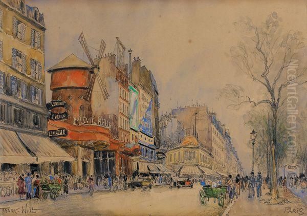 Paris, Le Moulin Rouge Oil Painting by Frank Will