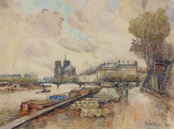 Vue De Paris Oil Painting by Frank Will