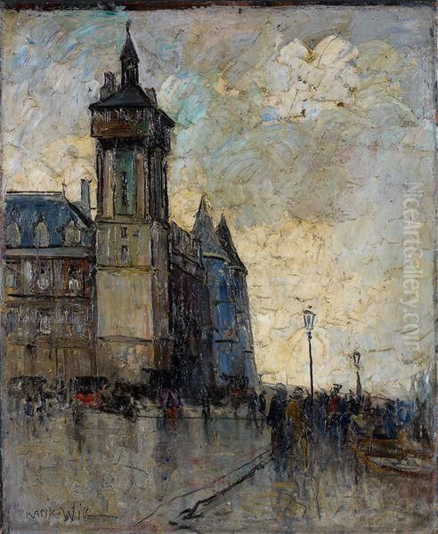 Le Palais De Justice, Paris Oil Painting by Frank Will