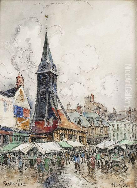 Marche A Honfleur Oil Painting by Frank Will