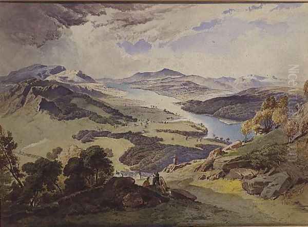 Windermere from Ormot Head Oil Painting by William 'de Lond' Turner