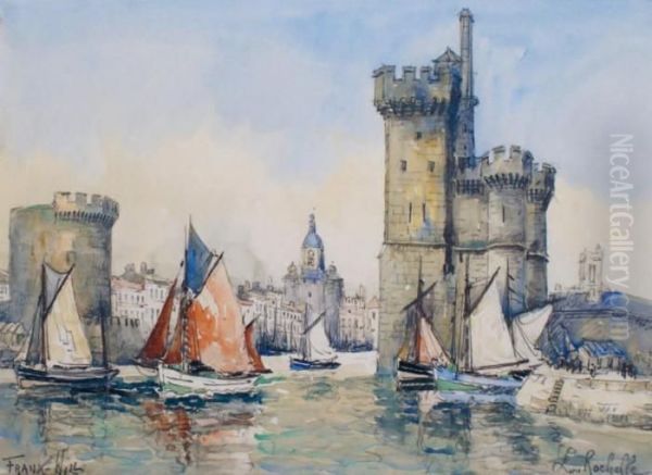 L'entree Du Port De La Rochelle Oil Painting by Frank Will