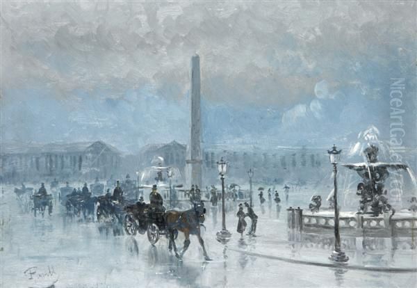 Place De La Concorde Oil Painting by Frank Will