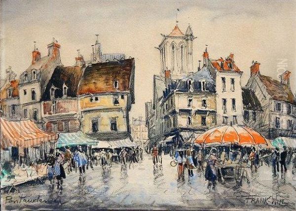 Pont Audemer Oil Painting by Frank Will