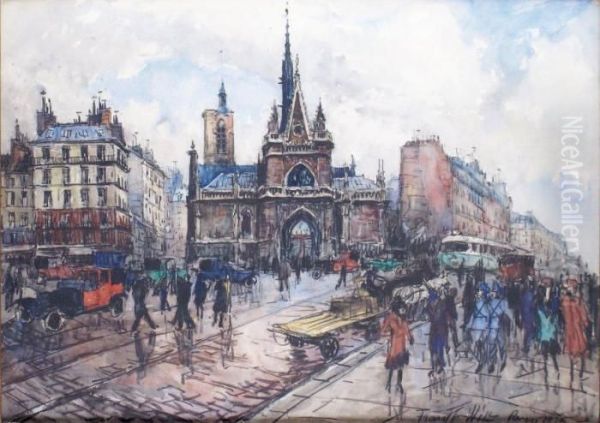 L'eglise Saint-laurent Oil Painting by Frank Will