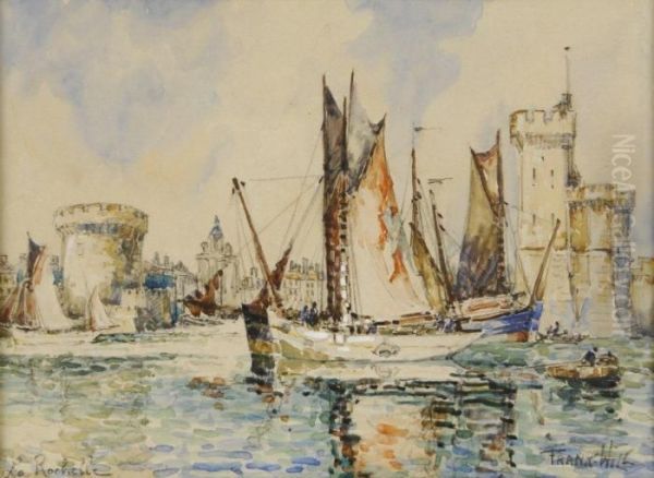 Entree Du Port De La Rochelle Oil Painting by Frank Will