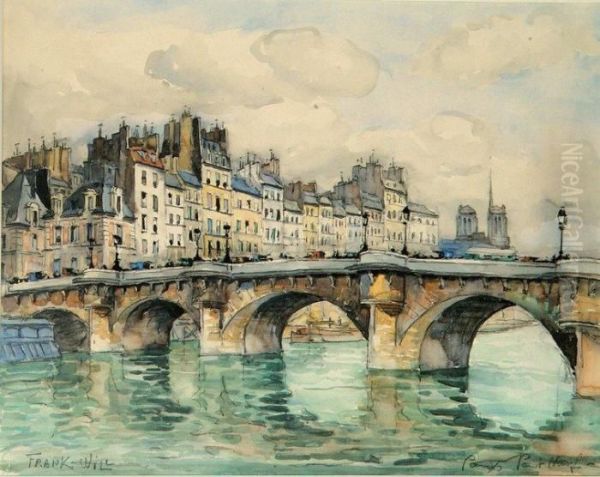 Paris, Pont-neuf Oil Painting by Frank Will