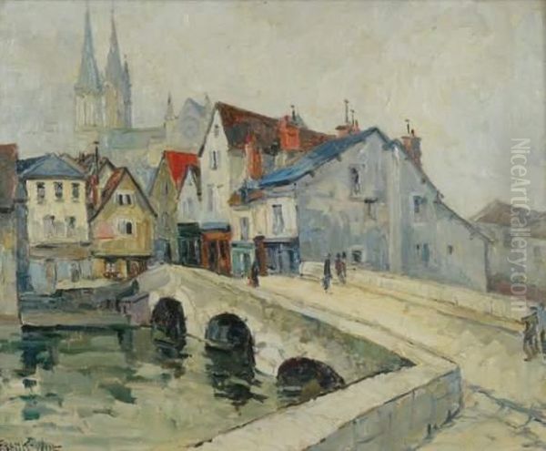 Vue De Moret-sur-loing Oil Painting by Frank Will