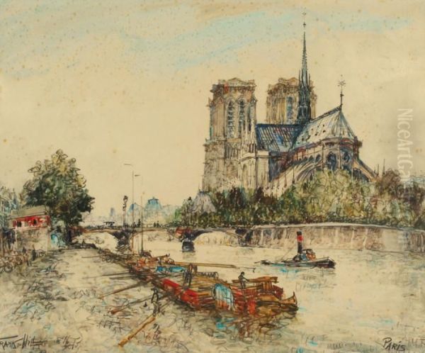 Paris, Notre Dame Oil Painting by Frank Will