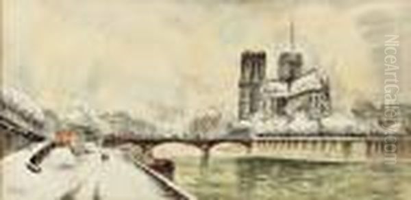 Vue De Paris, Notre-dame by Frank Will