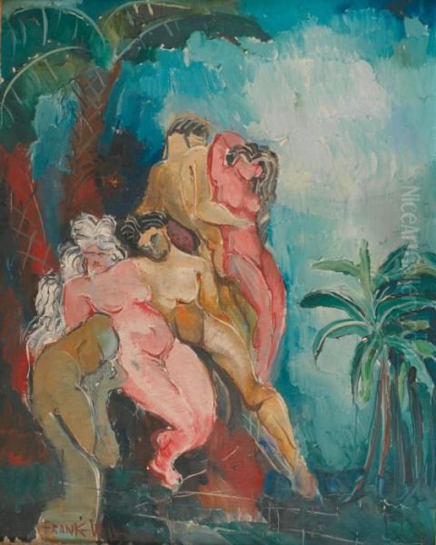 Les Odalisques Oil Painting by Frank Will