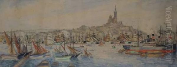  Vue De Marseille  Oil Painting by Frank Will