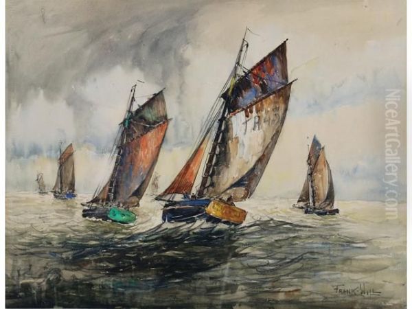 Depart Pour La Peche Oil Painting by Frank Will