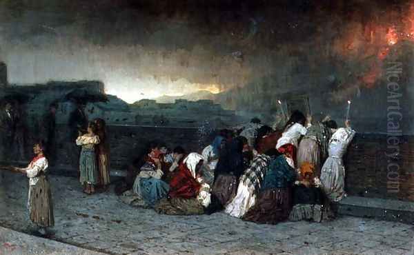 The Rain of Ashes, 1880 Oil Painting by Giovacchino Toma