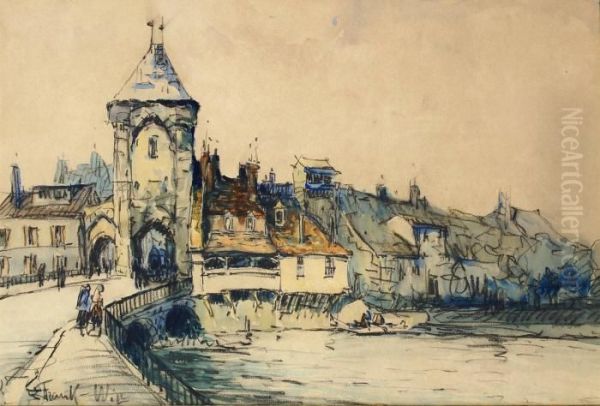 Moret-sur-loing, La Vieille Porte Oil Painting by Frank Will