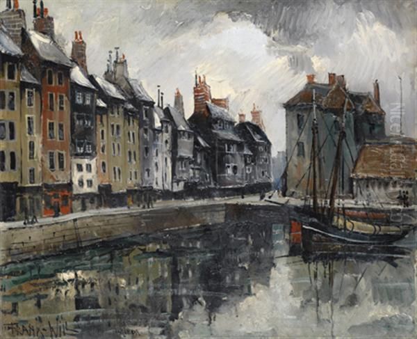 Le Port De Honfleur Oil Painting by Frank Will