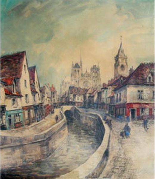 Notre Dame - Les Quais Oil Painting by Frank Will