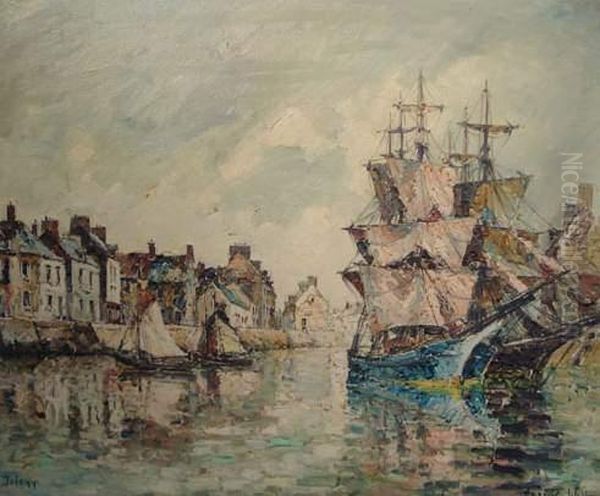 Bateaux Sur L'eau Oil Painting by Frank Will