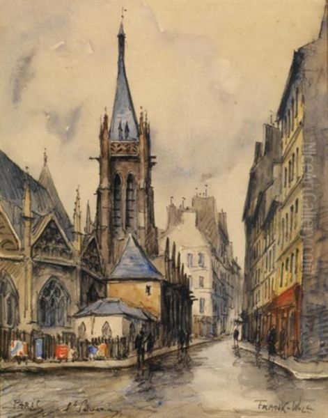 L'eglise Saint Severin, Paris Oil Painting by Frank Will