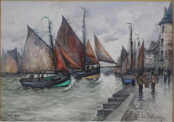 Retour De Peche Au Port De Saint-valery Oil Painting by Frank Will