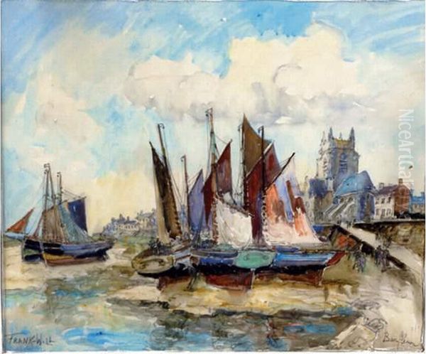 Le Port De Barfleur Oil Painting by Frank Will