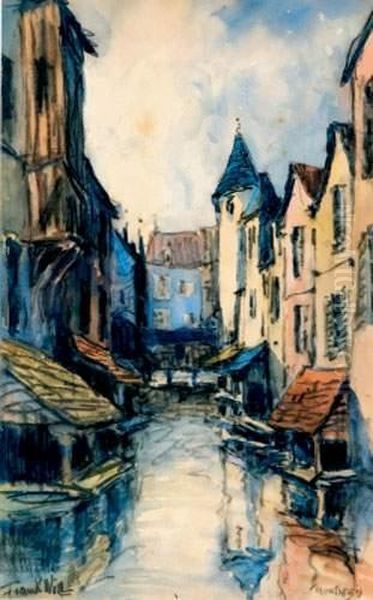 Vue De Montargis Oil Painting by Frank Will