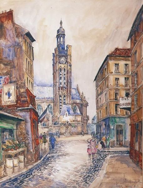 Eglise Saint Etienne Du Mont A Paris Oil Painting by Frank Will