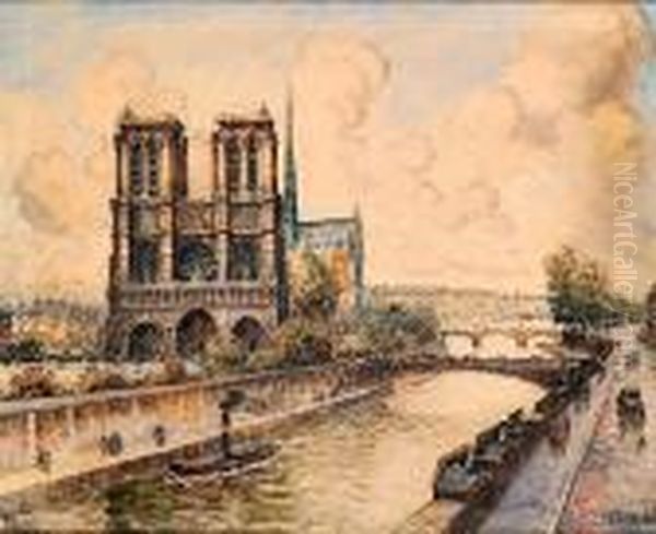 Paris, La Seine Et Notre-dame by Frank Will