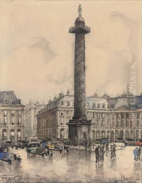 Place Vendome Oil Painting by Frank Will