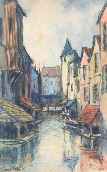 Canal A Montargis Oil Painting by Frank Will