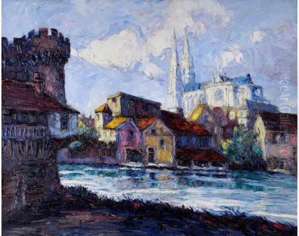 Vue De Chartres Oil Painting by Frank Will