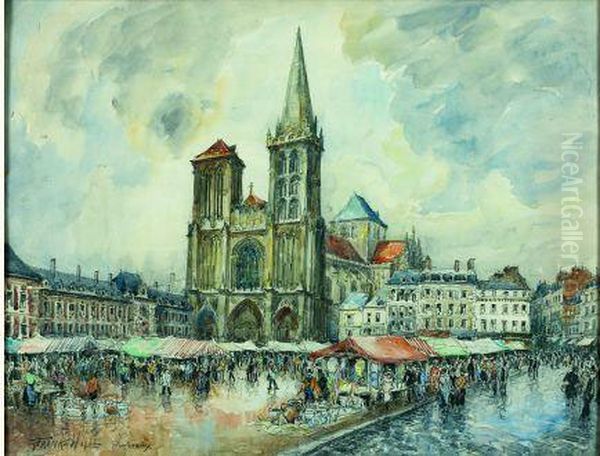 Marche De Lisieux Oil Painting by Frank Will