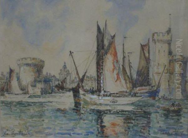  L'entree Du Port De La Rochelle  Oil Painting by Frank Will