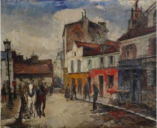 Paris, Place Du Tertre. Oil Painting by Frank Will