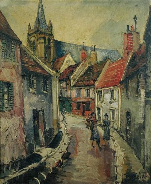 Rue De Village. Oil Painting by Frank Will