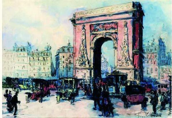 La Porte Saint-denis Oil Painting by Frank Will